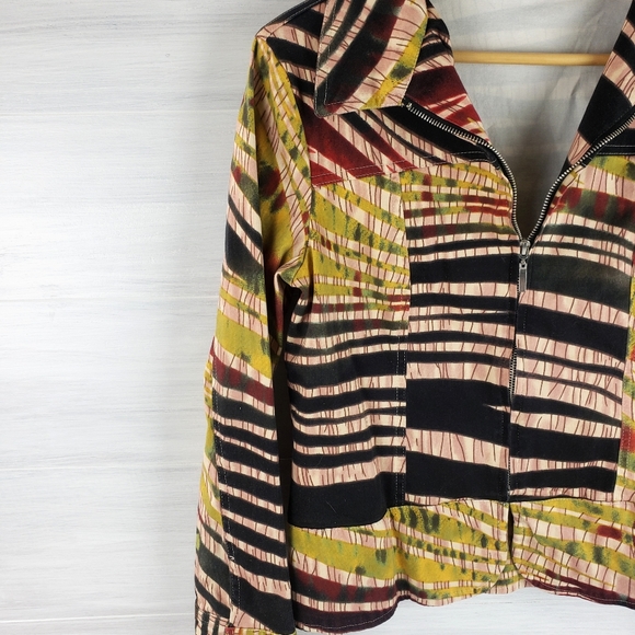 Draper's & Damon's Zip Animal Print Blazer Jacket - Picture 5 of 11